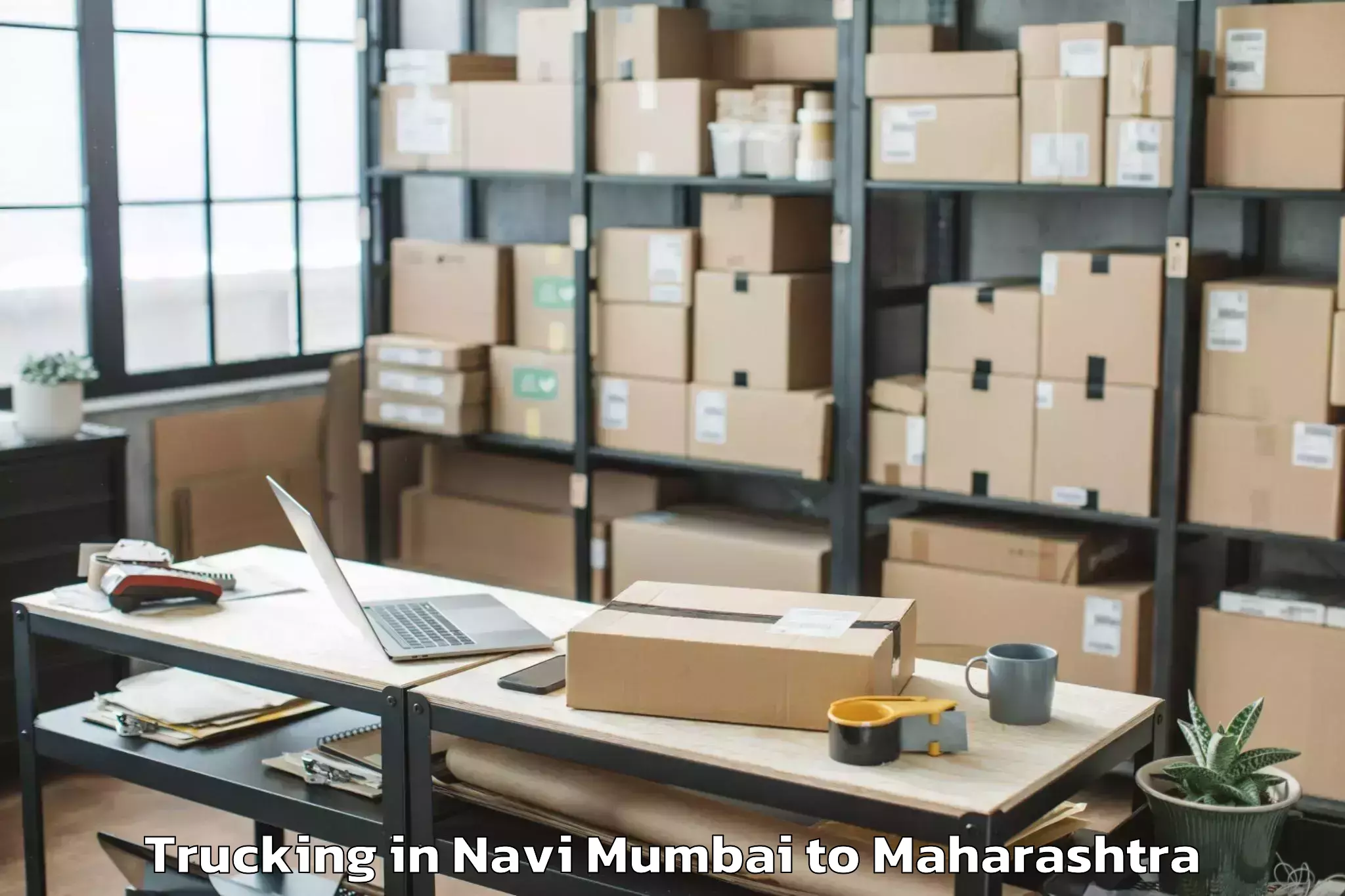 Professional Navi Mumbai to Newasa Trucking